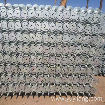 Galvanised Ground Screw Spiral Pile Anchor with Flange